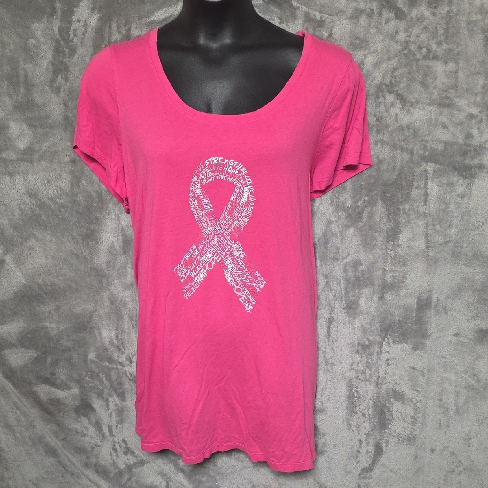 Cacique Pink Ribbon Women's Pajama Top. Size 26/28